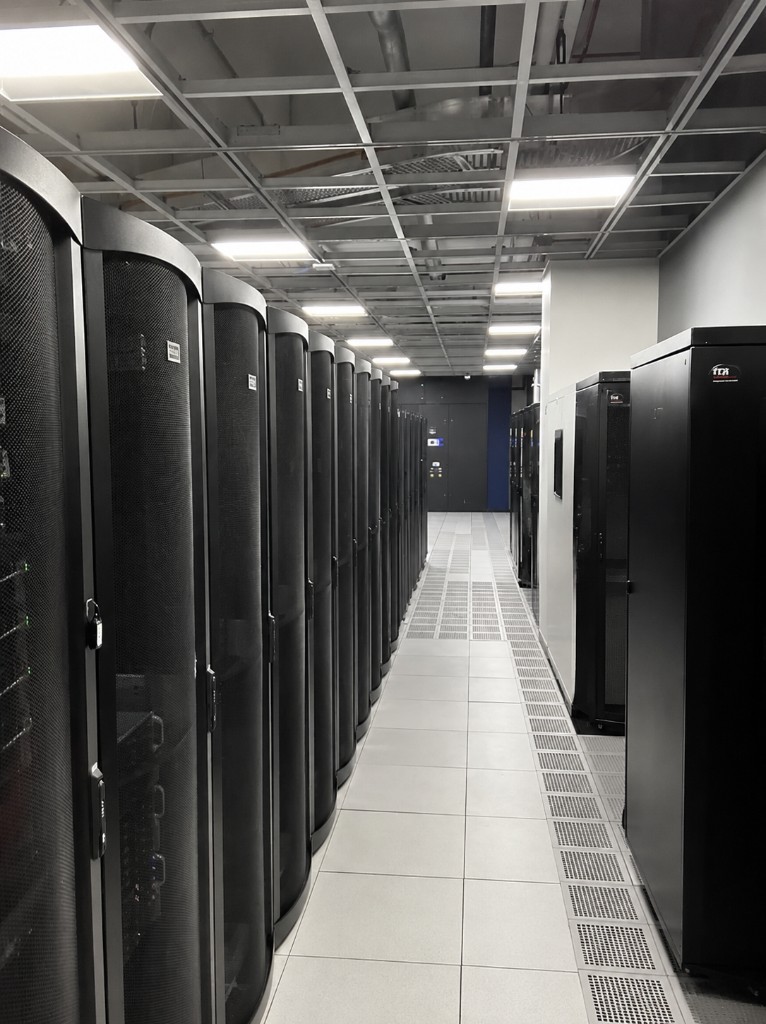 NVIDIA Certified Data Center with dedicated GPU server racks and precision cooling